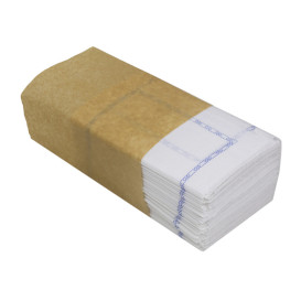Serwetki Papierowe Zigzag Białe Ozdobne 14x14cm (250 Sztuk)