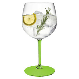 Kieliszki do Ginu z Tonikiem Wielokrotnego Użytku Durable TT Zieloną Stopką 580ml (6 Sztuk)