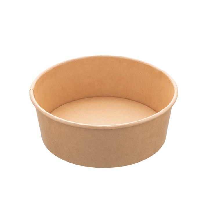 Pojemnik Papierowy Kraft na Sałatkę 750ml Ø15,0cm (300 Sztuk) Pojemnik Papierowy Kraft na Sałatkę 750ml Ø15,0cm (300 Sztuk)