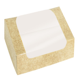 Prostokątny Pojemnik z Kartonu PackiPack Vision Kraft 13x11x8cm (50 Sztuk)
