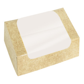 Prostokątny Pojemnik z Kartonu PackiPack Vision Kraft 25x18x7cm (X Sztuk)