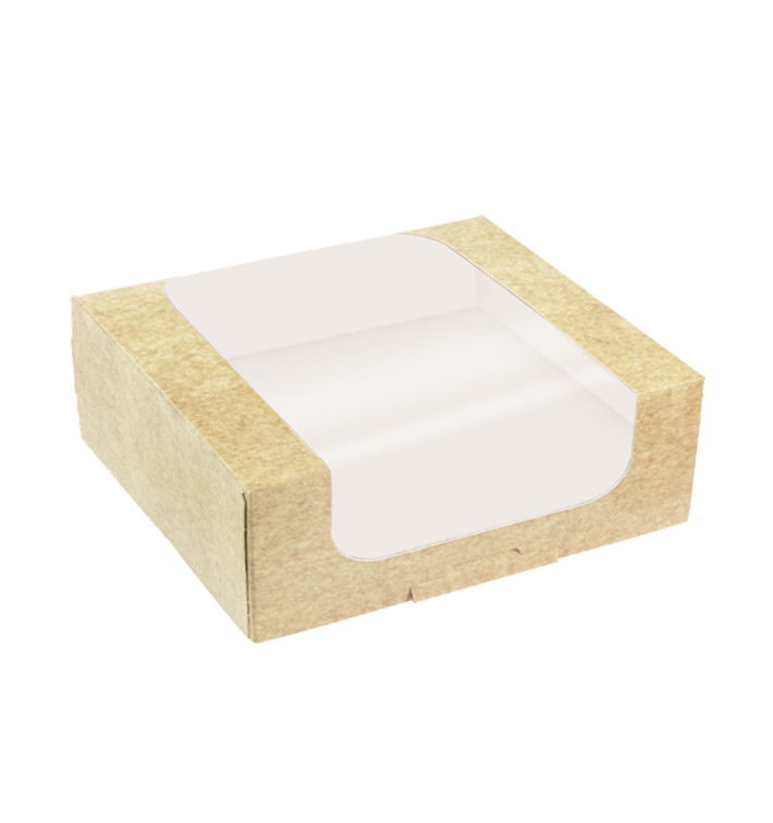 Kwadratowy Pojemnik z Kartonu PackiPack Vision Kraft 21x21x10cm (X Sztuk) Kwadratowy Pojemnik z Kartonu PackiPack Vision Kraft 21x21x10cm (X Sztuk)