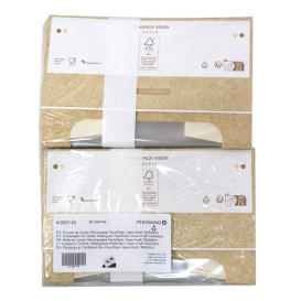 Prostokątny Pojemnik z Kartonu PackiPack Vision Kraft 18x6x6cm (50 Sztuk)