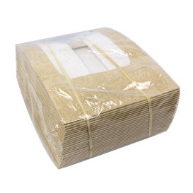 Kwadratowy Pojemnik z Kartonu PackiPack Vision Kraft 24x24x10cm (X Sztuk)