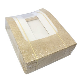 Kwadratowy Pojemnik z Kartonu PackiPack Vision Kraft 28x28x10cm (25 Sztuk)