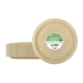 Talerz Papierowy Kraft Okrągły Tłuszczoodporny Ø26cm 245g/m² (50 Sztuk)