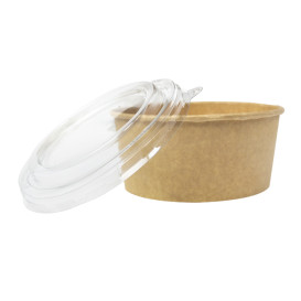Miski Kraft-Kraft z pokrywą PET 750ml Ø15cm (250 Sztuk)