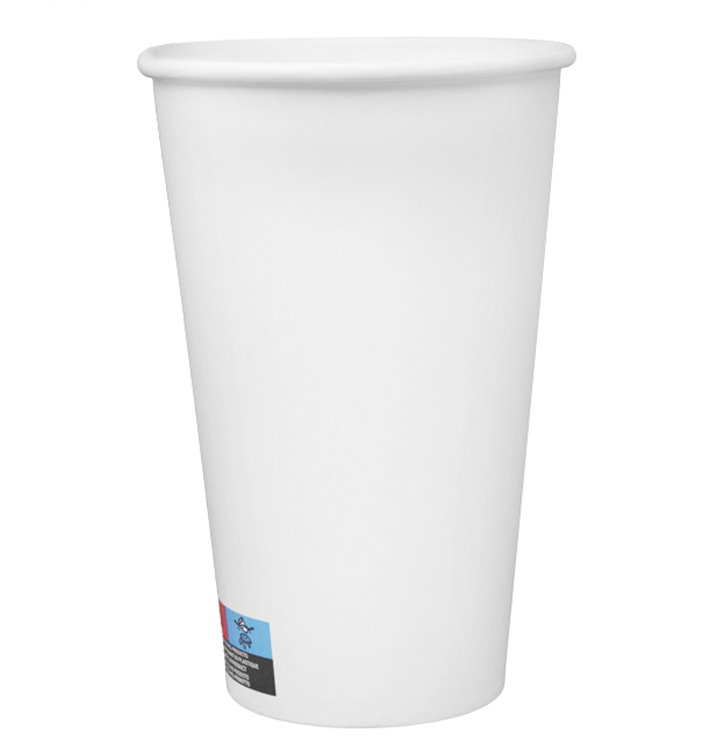 Kubki Papierowe 16 Oz/500ml Białe Ø9cm (500 Sztuk) Kubki Papierowe 16 Oz/500ml Białe Ø9cm (500 Sztuk)