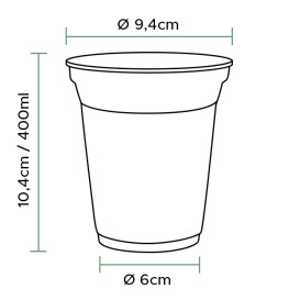 Kubek Biodegradowalny Przezroczyste PLA 310ml Ø7,8cm (1250 Sztuk)