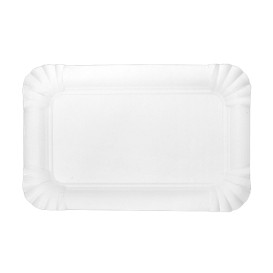 Taca Papierowa Prostokątna Biała 12x19cm (50 Sztuk)
