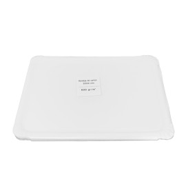 Taca Papierowa Prostokątna Biała 22x28cm (50 Sztuk)