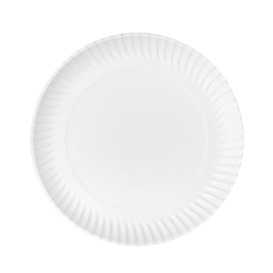 Talerz Papierowy Okrągły Biały Ø23cm 450g/m² (450 Sztuk)