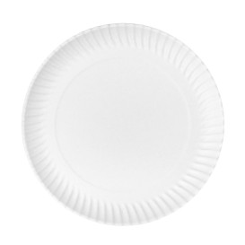 Talerz Papierowy Okrągły Biały Ø27cm 550g/m² (50 Sztuk)