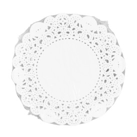 Serwetki Papierowe Ażurowe Białe "Litos" Ø11,5cm (250 Sztuk)
