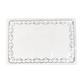 Serwetka Papierowa Ozdobna Biała "Litos" 20x30cm (250 Sztuk)