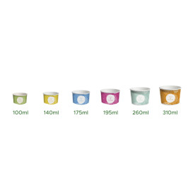 Pojemnik Papierowy na Lody i Desery 5Oz/140ml (50 Sztuk)