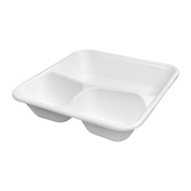 Pojemniki Zamykane na Gorąco Kartonowe Kraft 550ml 192x137x27mm (65 Sztuk)