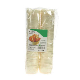 Fingerfood Kubek Drewniany 40ml Ø5x2cm (100 Sztuk)