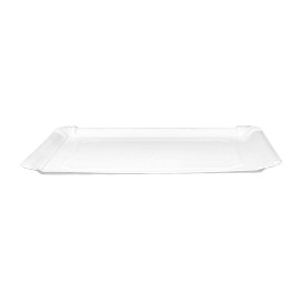 Taca Papierowa Prostokątna Biała 22x28cm (50 Sztuk)