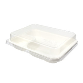 Pojemniki Zamykane na Gorąco Kartonowe Kraft 1000ml 192x137x57mm (65 Sztuk)
