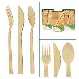 Widelec Bambusowy 17cm w pudełku (50 Sztuk)