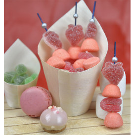 Fingerfood Rożek Drewniany 14cm (50 Sztuk)