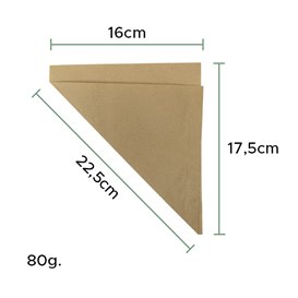 Rożek Papierowy Tłuszczoodporny Kraft 19,5cm 50gr (100 Sztuk)