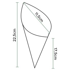 Rożek Papierowy Tłuszczoodporny Kraft 19,5cm 50gr (100 Sztuk)