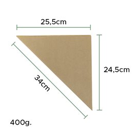 Rożek Papierowy Tłuszczoodporny Kraft 34cm 400gr (100 Sztuk)