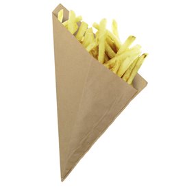 Rożek Papierowy Tłuszczoodporny Kraft 27,5cm 250gr (100 Sztuk)