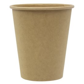 Kubki Papierowe 9 Oz/280ml Kraft-Kraft Ø8,1cm (50 stuks) (50 Sztuk) 