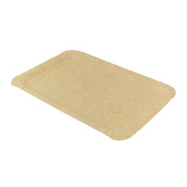 Taca Papierowa Kraft Prostokątna 14x21 cm (100 Sztuk)