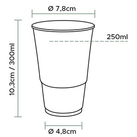 Kubki Plastikowe PP Przezroczyste 300ml Ø7,3cm (2.500 Sztuk)