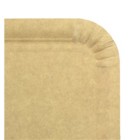 Taca Papierowa Kraft Prostokątna 12x19 cm (100 Sztuk)