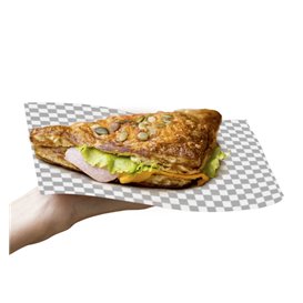 Papier Pergaminowy do Frytek Czarny “Vichy” 20x24,5cm (1.000 Sztuk)