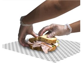 Papier Pergaminowy do Frytek Czarny “Vichy” 31x35cm (1.000 Sztuk)