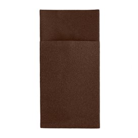 Serwetki Kieszonki na Sztućce Airlaid Brązowe 40x40cm (480 Sztuk)