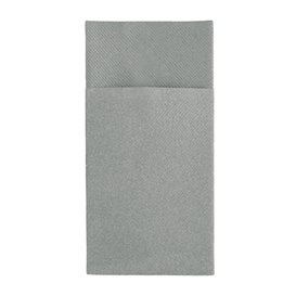 Serwetki Kieszonki na Sztućce Airlaid Szare 40x40cm (30 Sztuk)