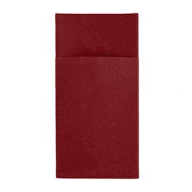 Serwetki Kieszonki na Sztućce Airlaid Czerwone 40x40cm (30 Sztuk)