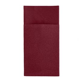 Serwetki Kieszonki na Sztućce Airlaid Burgundie 33x40cm (30 Sztuk)