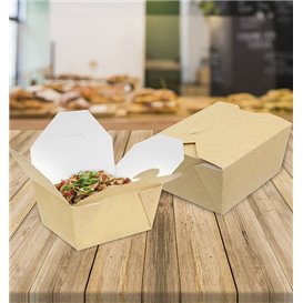 Pudełko Lunch Box Kraft 19,7x14x6,5cm 1470ml (25 Sztuk)