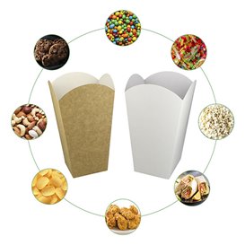 Pudełko na Popcorn Duży Biały 150gr 8,7x13x20,3cm (25 Sztuk)