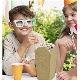 Pudełko na Popcorn Małe Kraft 45g 6,5x8,5x15cm (700 Sztuk)