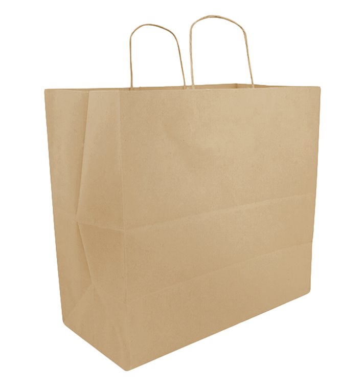 Torba Papierowa Kraft z Uchwyt Płaski 70g/m² 25+17x26cm (50 Sztuk) Torba Papierowa Kraft z Uchwyt Płaski 70g/m² 25+17x26cm (50 Sztuk)