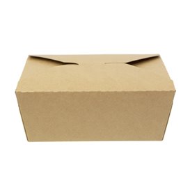Pudełko Lunch Box Kraft-Kraft 17x13,5x6,5cm 1.300ml (25 Sztuk)