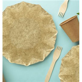 Talerz Papierowy Kraft Głęboki "Flower" Ø16cm 245g/m² (800 Sztuk)