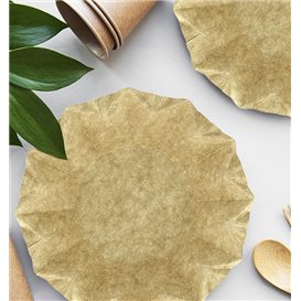 Talerz Papierowy Kraft Głęboki "Flower" Ø16cm 245g/m² (800 Sztuk)