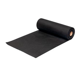 Bieżnik na Stół Novotex Czarny 0,4x48m 55g Wycięcie wstępne 30cm (6 Sztuk)