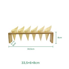 Tacka Bambusowa do Rożków 33,5x6x8cm (15 Sztuk)