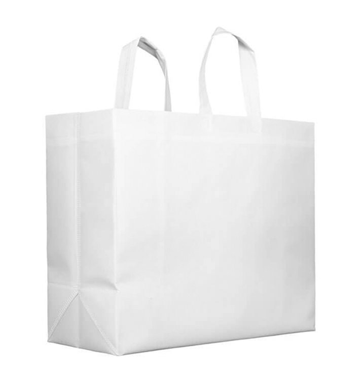 Non-Woven PREMIUM Bag with Short Handles White 45+20x40cm (100 Units) Non-Woven PREMIUM Bag with Short Handles White 45+20x40cm (100 Units)